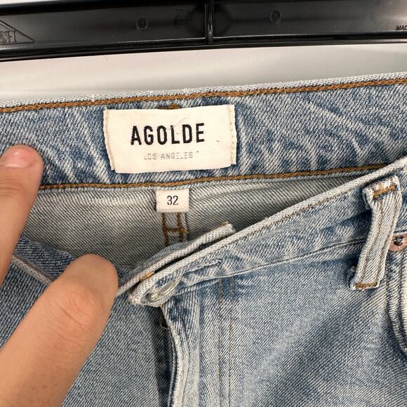 AGOLDE NWT Merrell Mid-Rise Straight Leg Denim Jeans in Astray // 32 - Picture 7 of 15